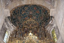 Ceiling above the altar, Old Cathedral of Coimbra, Portugal, 2009.  Artist: Samuel Magal