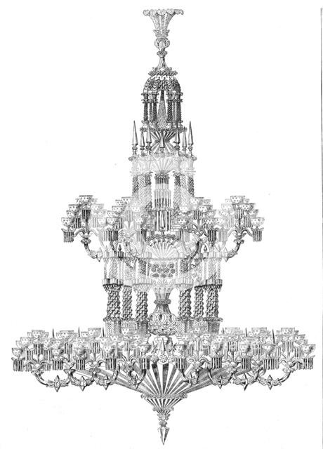 The Great Chandelier by Defries in the International Exhibition, 1862. Creator: Unknown.