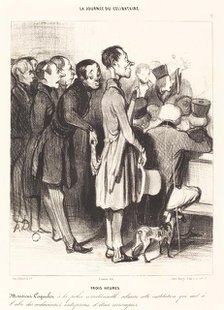 Trois heures, 1839. Creator: Honore Daumier.