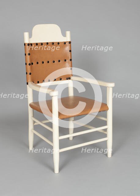 Armchair (part of a set), c. 1885. Creators: Matthew Meier, Ernest Hagen.