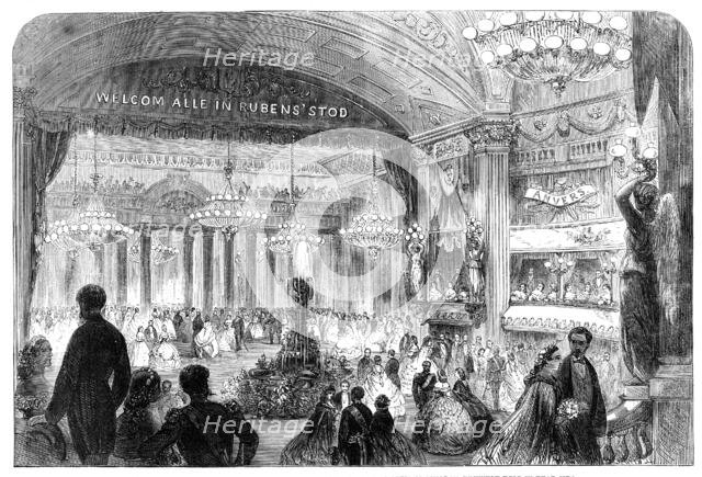 Ball given in the Theatre at Antwerp on the occasion of the Artistic Congress recently..., 1861. Creator: Unknown.