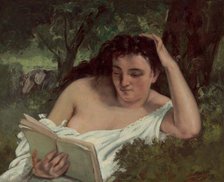 A Young Woman Reading, c. 1866/1868. Creator: Gustave Courbet.