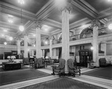 Hotel Utica, reception lobby, Utica, N.Y., between 1905 and 1915. Creator: Unknown.