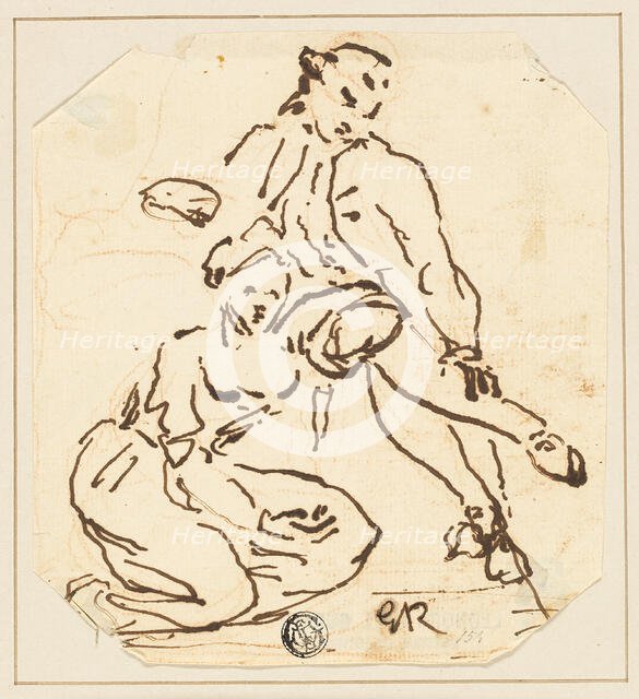 Seated Man and Woman, n.d. Creator: George Romney.