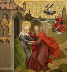 Joachim and Annas meet at the Golden Gate, c1490/1495. Creator: Master of the Divisio Apostolorum.