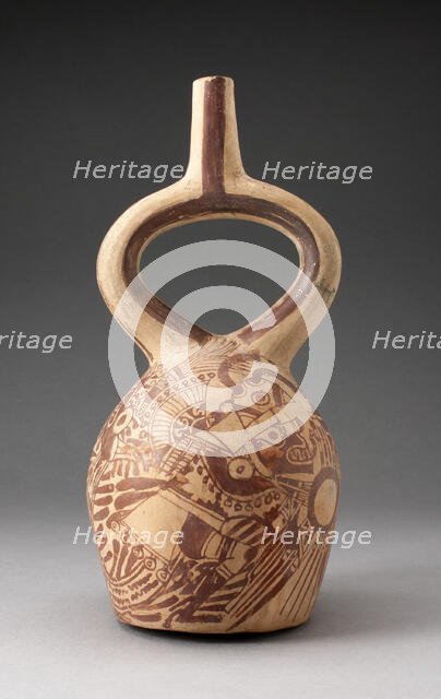 Stirrup Spout Vessel Depicting Mythic Battle, 100 B.C./A.D. 500. Creator: Unknown.