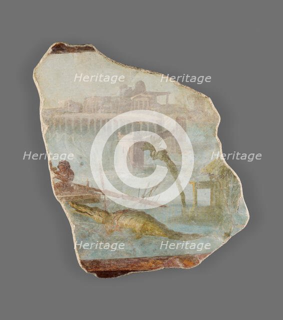 Fresco Fragment with Nilotic Landscape, A.D. 1-79. Creator: Unknown.