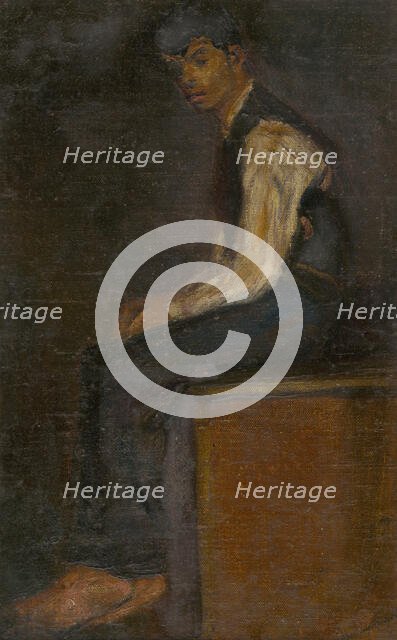 Study of a Seated Man, around 1910. Creator: Ladislav Mednyanszky.