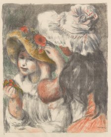 The Hat Pinned with Flowers (Le Chapeau Épinglé), 1898. Creator: Pierre-Auguste Renoir.