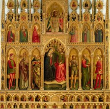 Polittico di Montelparo: The Coronation of the Virgin, 1466. Creator: Alunno, Niccolò (1430-1502).