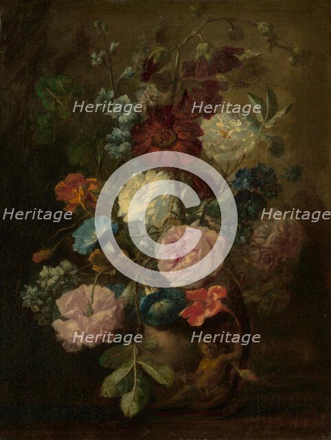 Vase of Flowers, mid-18th century. Creator: Follower of Jan van Huysum.