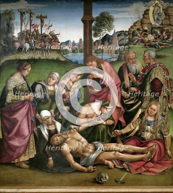 Lamentation over the Dead Christ, 1502. Creator: Signorelli, Luca (ca 1441-1523).