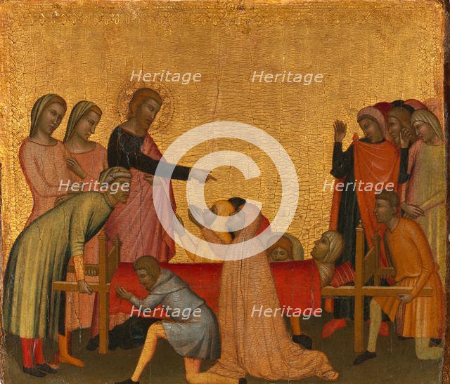 Saint John the Evangelist Raises Satheus to Life, ca. 1370. Creator: Francescuccio Ghissi.