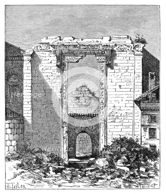 Remains of the Temple of Augustus and Rome, Ancyra (Ankara), Turkey, 1895. Artist: Unknown