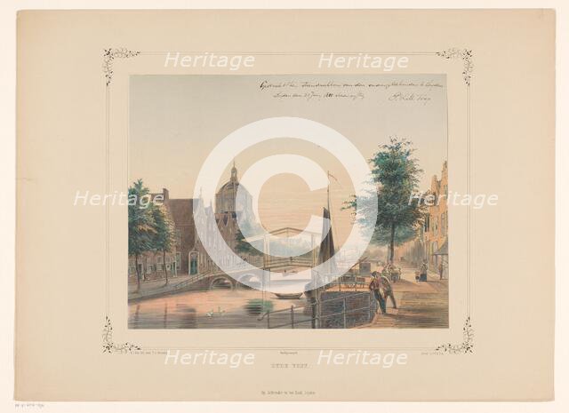 View of the Oude Vest in Leiden, 1854. Creator: Gerardus Johannes Bos.