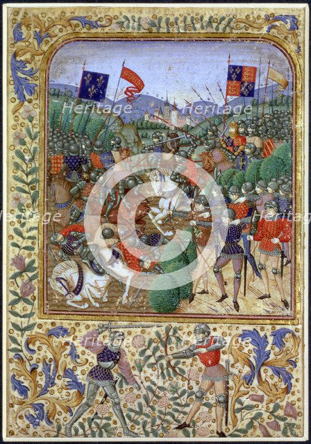 Battle of Agincourt, France, 25 October 1415, (19th century). Artist: Unknown