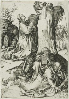 The Agony in the Garden, from The Passion, c. 1480. Creator: Martin Schongauer.