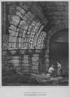 'Remains of the West Entrance to Kelso Abbey Church', 1814. Artist: John Greig.
