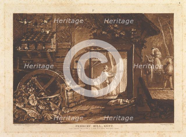 Pembury Mill, Kent (Liber Studiorum, part III, plate 12), June 10, 1808. Creator: JMW Turner.