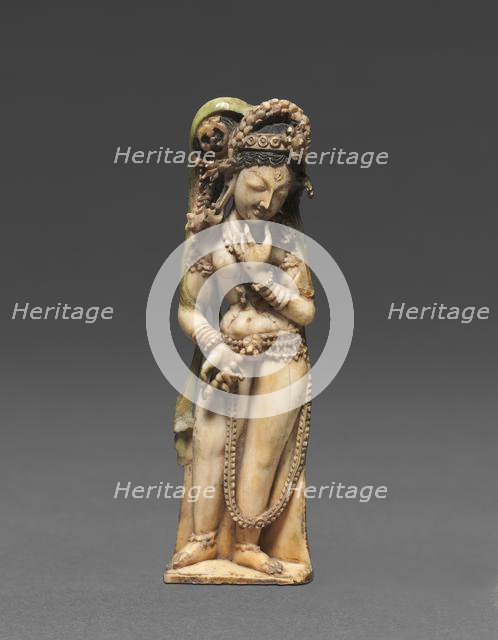 Female Attendant Bearing a Lotus , 8th Century. Creator: Unknown.