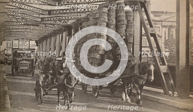 'The Temporary Bridge', c1925, (1935). Artist: Unknown.