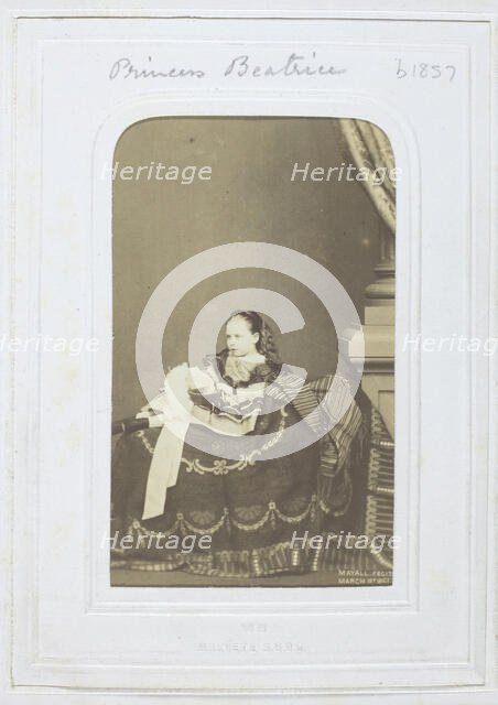 Princess Beatrice, 1861. Creator: John Jabez Edwin Mayall.
