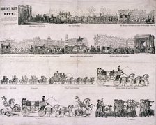 Queen Victoria's procession through the City of London, c1844. Artist: Anon