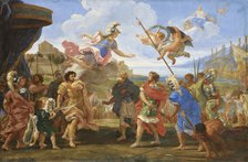 The quarrel between Agamemnon and Achilles, ca. 1695. Creator: Gaulli (Il Baciccio), Giovanni Battista (1639-1709).