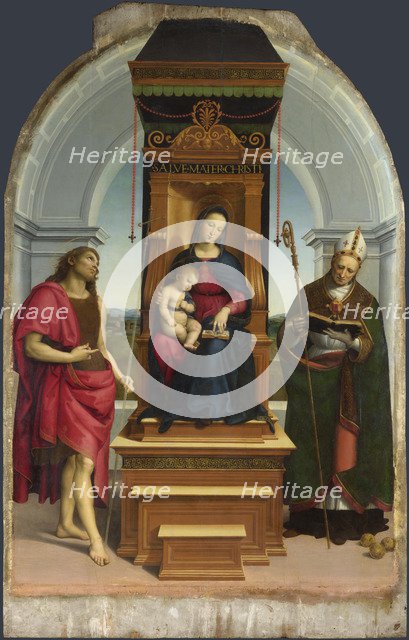 The Madonna and Child with Saint John the Baptist and Saint Nicholas of Bari (The Ansidei Madonna), 1505. Artist: Raphael (1483-1520)