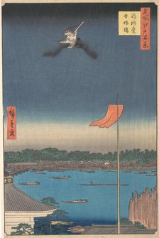 “Azuma Bridge from Komagatado Temple,” from the series One Hundred Famous Views of Edo (Me..., 1857. Creator: Ando Hiroshige.