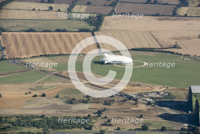 Airlander 10, a hybrid airship, at Cardington, Bedfordshire, 2016. Creator: Damian Grady.