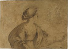 Woman in Profile, Pointing with Left Hand, n.d. Creator: Unknown.