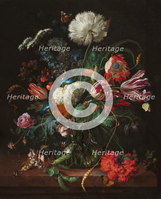 Vase of Flowers, c. 1660. Creator: Jan Davidsz de Heem.