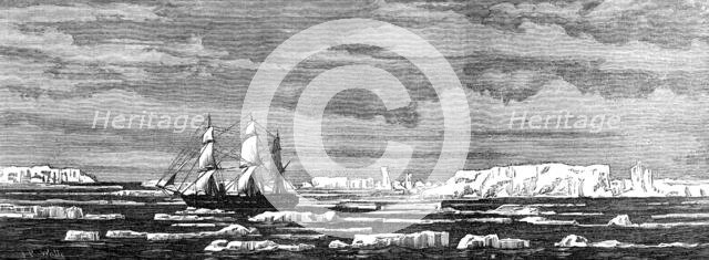 H.M.S. Challenger among icebergs, 1874. Creator: Unknown.