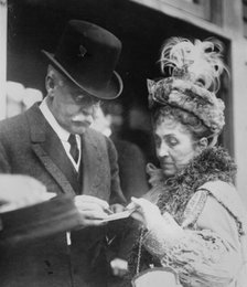 Pres. B.I. Wheeler and Mrs. Phoebe A. Hearst, between c1910 and c1915. Creator: Bain News Service.