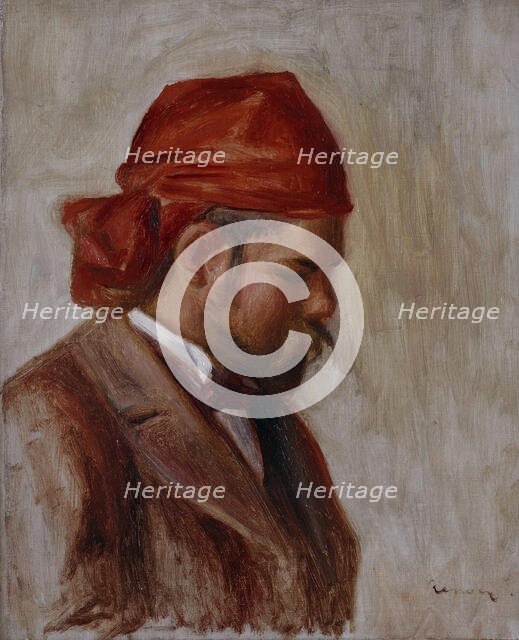 Portrait d'Ambroise Vollard au foulard rouge, between 1899 and 1906. Creator: Pierre-Auguste Renoir.