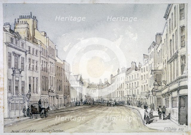 Bow Street, Westminster, London, 1851. Artist: Thomas Colman Dibdin
