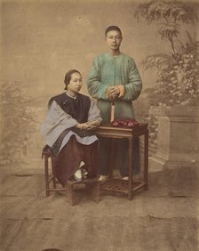 [Portrait of a Chinese Couple], 1870s. Creator: Unknown.