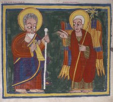 Saint and angel, 1744. Creator: Unknown.