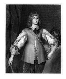 Prince Rupert, Royalist cavalry commander of the English Civil War, (19th century).Artist: J Cochran