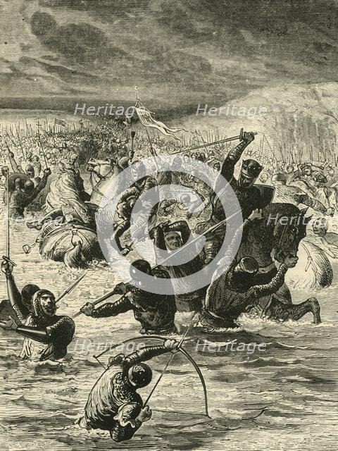 'The English Passing The Somme', (1346), 1890.  Creator: Unknown.