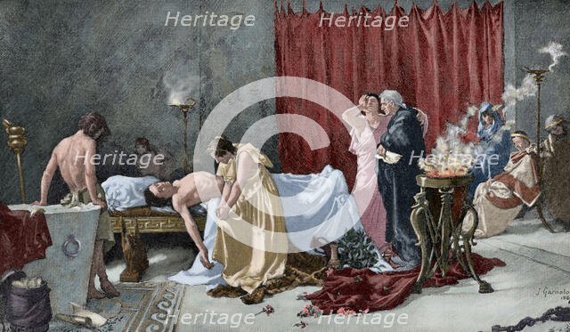 Death of Lucan, 65 AD, (1888).  Creator: Waloy.