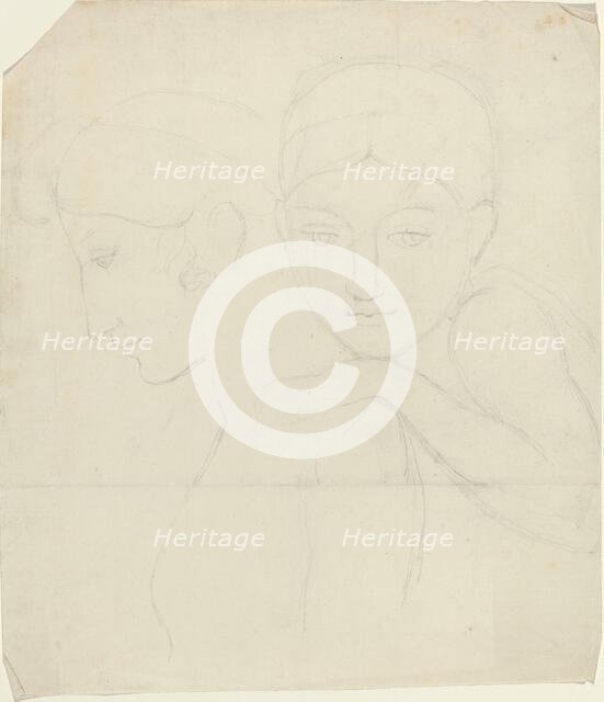 Two Women's Heads. Creator: John Flaxman.
