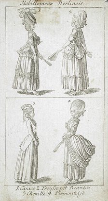 Illustration for 'Coiffures and Fashion', c1779. Creator: Daniel Nikolaus Chodowiecki.