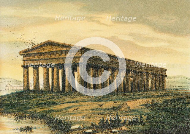 Temple of Neptune, in Paestum, (Greek colony), Magna Graecia, (southern Italy), 1881.  Creator: Unknown.