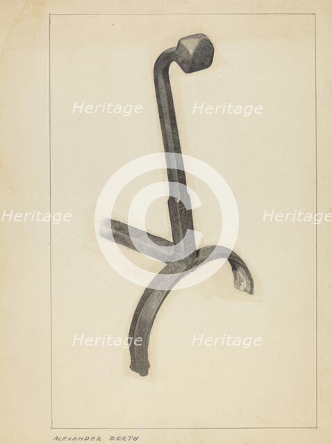 Andiron, c. 1953. Creator: Alexander Berth.