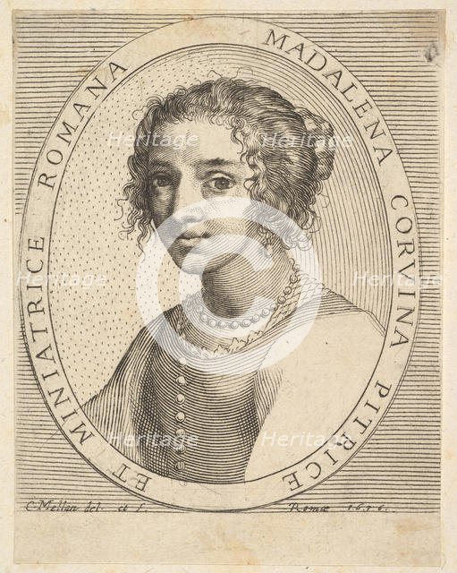 Maddalena Corvina, 1636. Creator: Claude Mellan.