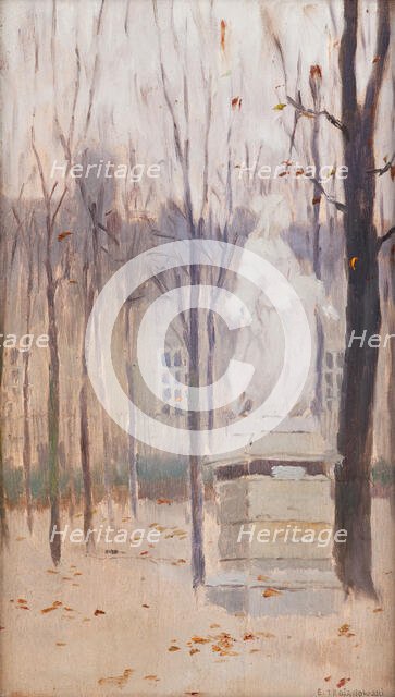 In the Luxembourg Garden, 1900. Creator: Edward Trojanowski.