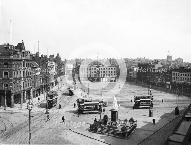 Market Place, east aspect, Nottingham, Nottinghamshire, 1912-1913. Artist: Henson & Co