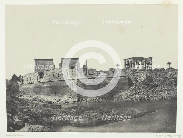 Vue Prise à l'Angle Sud-Ouest, Philoe; Nubie, 1849/51, printed 1852. Creator: Maxime du Camp.